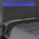  LED uzglavlje svjetlosivo 200x5x118/128 cm baršunasto | shoptok.hr