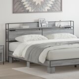  Skladiščni naslon s polico Siva sonoma 200 cm Konstruiran les, (5000142283) | Shoptok.si