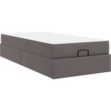  Posteljni okvir z vzmetnico Siva 90 x 200 cm Umetna koža | Shoptok.si