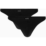 Atlantic Men's Thongs 2Pack - black Cene