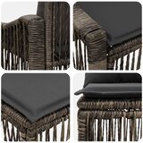  Sjedeća garnitura za vrt 7 kom. Siva poliratan 62 x 62 x 70 cm | shoptok.hr