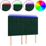  LED uzglavlje tamnozeleno 144x5x118/128 cm baršunasto | Eponuda.ba