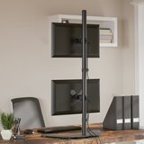  Dvostruki nosač za monitor crni čelični VESA 75/100 mm | shoptok.hr