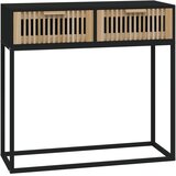  Konzolni stol crni 80x30x75 cm od konstruiranog drva i željeza | Eponuda.ba