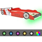  Dječji krevet u obliku trkaćeg automobila LED 90x200 cm crveni | shoptok.hr