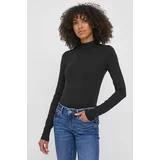 Calvin Klein Majica z dolgimi rokavi ženski, črna barva