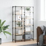 vidaXL Regal za knjige boja hrasta 100 x 32 x 170 cm od drva i željeza | shoptok.hr