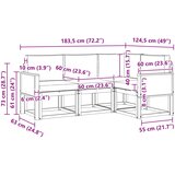 Set vanjskih sofa 4 kom. Prirodna i svjetlosiva Poliester | shoptok.hr