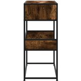 vidaXL Konzolna mizica dimljen hrast 90x35x80 cm inženirski les | Shoptok.si