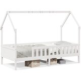 Maison Chic Otroška postelja - Otroški ležaj - Otroški posteljni okvir bel 90x190 cm trdna borovina, (21698316) | Shoptok.si