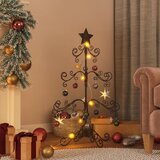 vidaXL Kovinska novoletna jelka za dekoriranje črna 90 cm | Shoptok.si