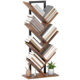 Nesta Knjižna omara v obliki drevesa, 7 polic, ozek regal, rustikalno rjava, za pisarno, shranjevanje knjig, (5000493539) | Shoptok.si