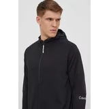 Calvin Klein Pulover za vadbo črna barva, s kapuco