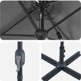  Vrtni suncobran Antracit 380 x 196 x 235 cm | shoptok.hr