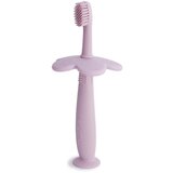 Mushie silikonska četkica za zube flower soft lilac | shoptok.hr