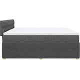  Krevet s oprugama i madracem tamnosivi 200 x 200 cm od tkanine | shoptok.hr
