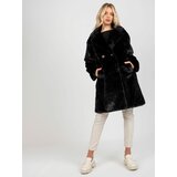 Fashion Hunters Lady's black fur coat with pockets OH BELLA Cene