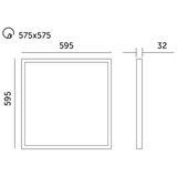  LED prigušiva panel za spušteni plafon CAPRI LED/25/36/40W/230V 3000/4000/5700K IP44 60x60 cm | Eponuda.com