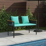  Vanjska klupa Crna i Tirkizna 117 x 54 x 74.5 cm poliratan | shoptok.hr