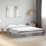  Okvir kreveta siva boja betona 160x200 cm od konstruiranog drva | shoptok.hr