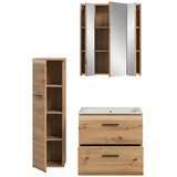 MID.YOU Kopalnica Z Umivalnikom Ice, Barva Hrasta, 3-Delna | Shoptok.si