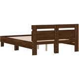  Okvir za krevet s uzglavljem smeđa boja hrasta 120x200cm drveni | shoptok.hr