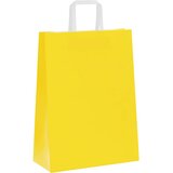  Papirnate vrećice 50 kom s ručkama žute 26x12x35 cm | shoptok.hr