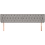  Vzglavje z ušesi svetlo sivo 203x23x78/88 cm blago, (20739388) | Shoptok.si