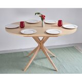Ragaba Okrugao proširiv blagovaonski stol s dodatnom pločom od čvrste jeseni ø 90 cm Jubi – | shoptok.hr