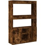 vidaXL Visoka omara dimljeni hrast 92x33x140 cm inženirski les | Shoptok.si