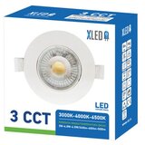 Xled 3W-6.5W 3CCT beli Ugradni okrugli LED panel CCT 3 nivoa 3W-4.8W-6.5W/240lm-400lm-500lm,220-240V u