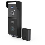 Nedis Wi-Fi videodomofon z dvojnim objektivom 4MP 2x 1080p z nočnim vidom IPX54, Črna, (5000277347) | Shoptok.si