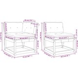  5-dijelni set vrtnih sofa od masivne borovine s jastucima | shoptok.hr