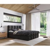 XORA POSTELJA Z VZMETNICO 140 cm x 200 cm , tekstil črna | Shoptok.si