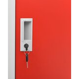  Ormarići s ključem 2 kom svjetlosivi/crveni 90x45x92,5 cm čelik | shoptok.hr