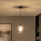  Luster na kablu SEVENTIES E27/40W/230V zadimljeno/sivo Slike