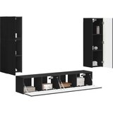  Komplet TV omaric 4 pcs Črna Konstruiran les - - črna - 57.66 - 30 x 31 x 100 cm - 2025-vidaXL-Uvoz_2 | Shoptok.si