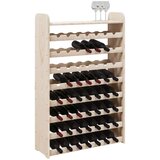 vidaXL Stojalo za vino z zgornjo ploščo 72,5x25x111,5cm trdna borovina | Shoptok.si