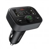 Baseus FM2 Transmiter, bluetooth, prostoročna naprava + avtopolnilec 2x USB A in USB-C 18W | Shoptok.si