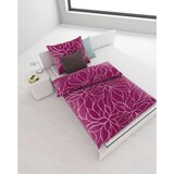 Boxxx POSTELJNINA FLEUR 140/200 cm saten barve gozdnih sadežev | Shoptok.si