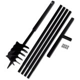 vidaXL Jeklen spiralni vrtalni sveder za zemljo z ročajem 180 mm s 5 m pod. | Shoptok.si