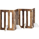  Zložljiva ograda za hišne ljubljenčke 4 pcs Hrastovina, (5000232778) | Shoptok.si