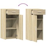 vidaXL Komoda dimljeni hrast 40x42,5x93 cm inženirski les | Shoptok.si