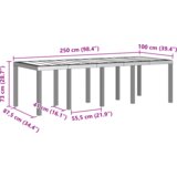 vidaXL Vrtni stol smeđi 250x100x73 cm Polipropilen, Vrtni stol smeđi 100x100x73 cm Polipropilen, Vrtni stol smeđi 150x100x73 cm Polipropilen | shoptok.hr