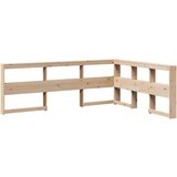 Maison Chic Knjižnica Vzglavna omarica - Nočna omarica - Posteljna omarica L-oblike 160 cm trdna borovina, (21710092) | Shoptok.si
