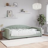  Dnevni ležaj svjetlosivi 100x190 cm baršunasti | shoptok.hr