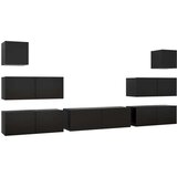  7-dijelni set TV ormarića crni od iverice | shoptok.hr