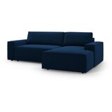 Micadoni Tamno plava sklopiva kutna garnitura od bouclé tkanine (s desnim kutom) Jodie – Home | shoptok.hr