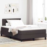  Postelja z vzmetnico z vzmetnico Temno rjava 120 x 200 cm blago, (5000128348) | Shoptok.si