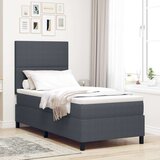  Krevet s boxspringom s madracem tamno siva 100x200 cm kordurojna tkanina | shoptok.hr